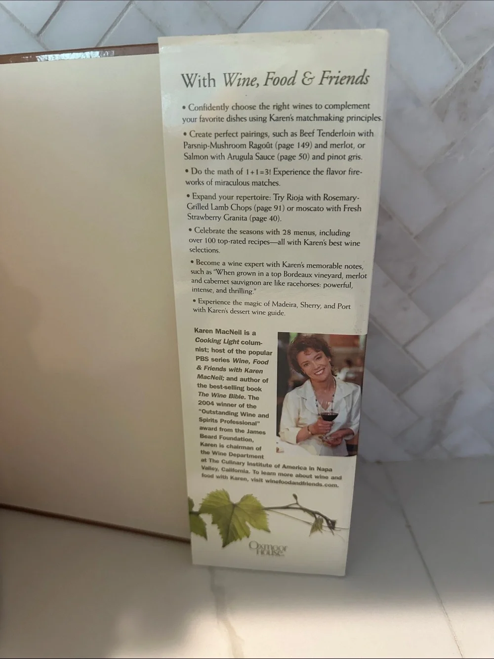 Wine, Food & Friends by - Karen MacNeil Author of the Wine Bible
